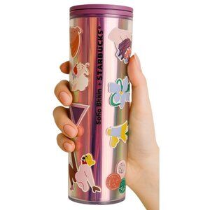 Starbucks Sofie Birkin By US For US 16 oz Grande Travel Mug Cup Pride Rainbow